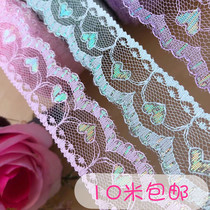 Multicolor 3cm wide seven color lace mosquito nets lace handmade diy no slingshot lace accessories fabric