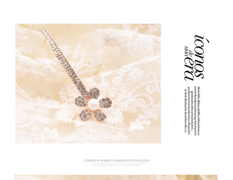 DSHANG / code · Phiên bản Shang Han của kẹp tóc hoa trang sức Liu Haiding clip rhinestone từ clip mùa xuân clip phụ kiện tóc đồ buộc tóc