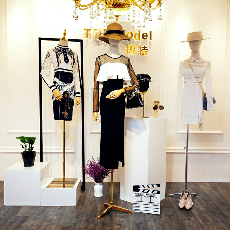 High-end female models Mid-body Tai Clothing Shop Dress Shop Window Fake man Wedding Dress Model Model Shelf Show Shelf