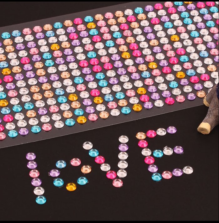 Korea Creative DIY Comic Book Diary decorated with colorful diamond adhesive children Crystal drill stickers with phone stickers 504