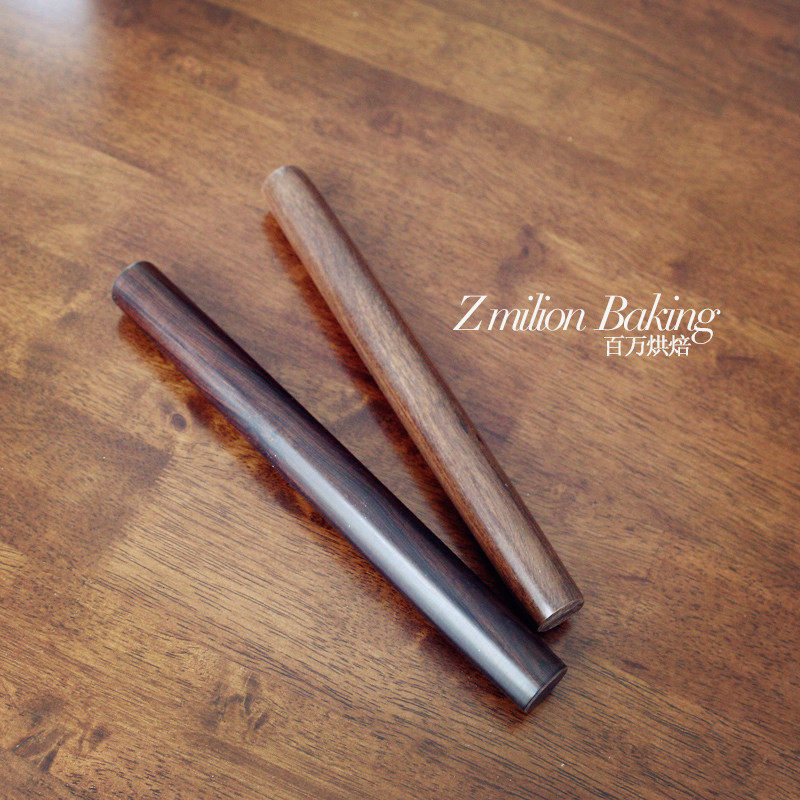 Natural ebony Black Sandalwood rolling pin Noodle stick Solid wood noodle Pizza dumpling skin rod Rolling pin shaft stick Baking tool
