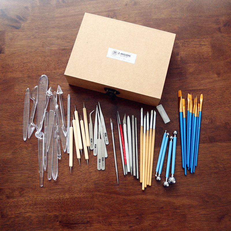 Million custom fondant cake carving shaping knife Kneading stick Kneading flower doll embossing production tool set