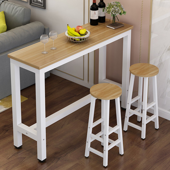 가정용 식탁 좁은 테이블 긴 테이블 높은 테이블 밀크 티 숍 테이블과 의자 조합 바 의자에 대한 벽걸이 형 바 테이블