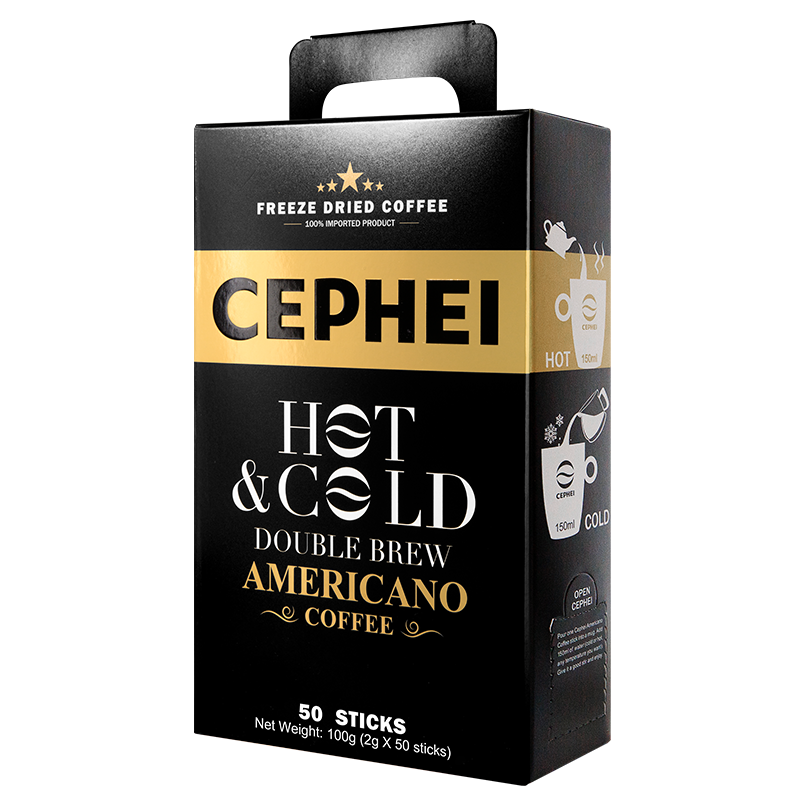 Malaysia imports instant black coffee hot and cold double bubble lavish luxurine American coffee 50