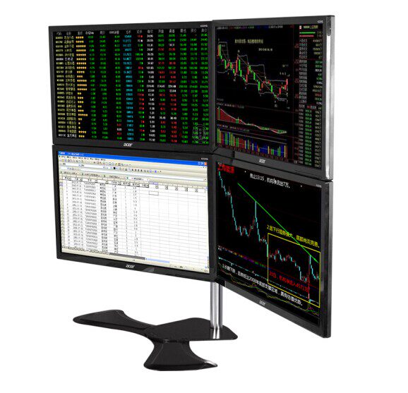 Youshi MP340 four-screen monitor bracket universal rotating computer screen hanger base 4-screen bracket