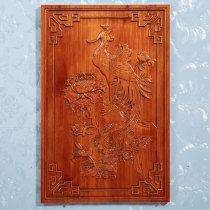 Solid wood living room New Chinese wood engraving handicraft Xuanguan decoration painting rectangular horizontal vertical screen pendant wall decoration wall-hanging