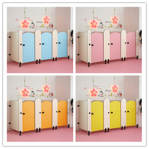  Childrens bathroom size toilet baffle toilet door color cartoon waterproof board kindergarten bathroom partition wall