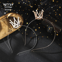 Children Crown Hair Stirrup Princess Head Accessories Girl Hair Ornaments Girl Flowers Childlike Sparkling Water Drill Royal Crown Gig Hair Accessories
