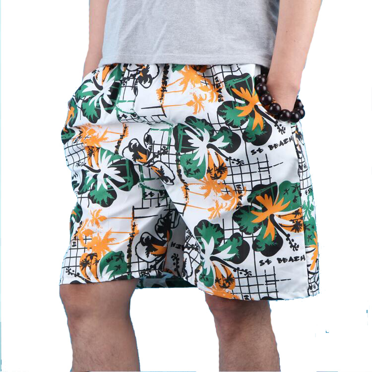 Bãi biển mùa hè quần của nam giới thường phần mỏng quần short hoa nam nhanh khô bơi thân bên bờ biển kỳ nghỉ thời trang quần lớn áo bơi tay dài