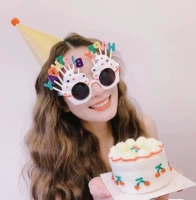 Бежевые белые очки