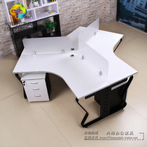 Kunming staff desk screen staff Station 4 people modern simple office furniture table and chair four person card seat