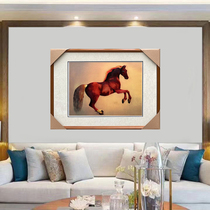 Purely handmade Suzhou embroidery horse company business trip abroad to send foreign guests Su embroidery finished products hanging paintings office study