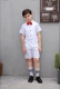 Hoa cô gái váy cậu bé bộ đồ ngắn tay phù hợp với mùa hè trẻ em nhỏ người dẫn chương trình biểu diễn trang phục Yếm phong cách Anh - Trang phục