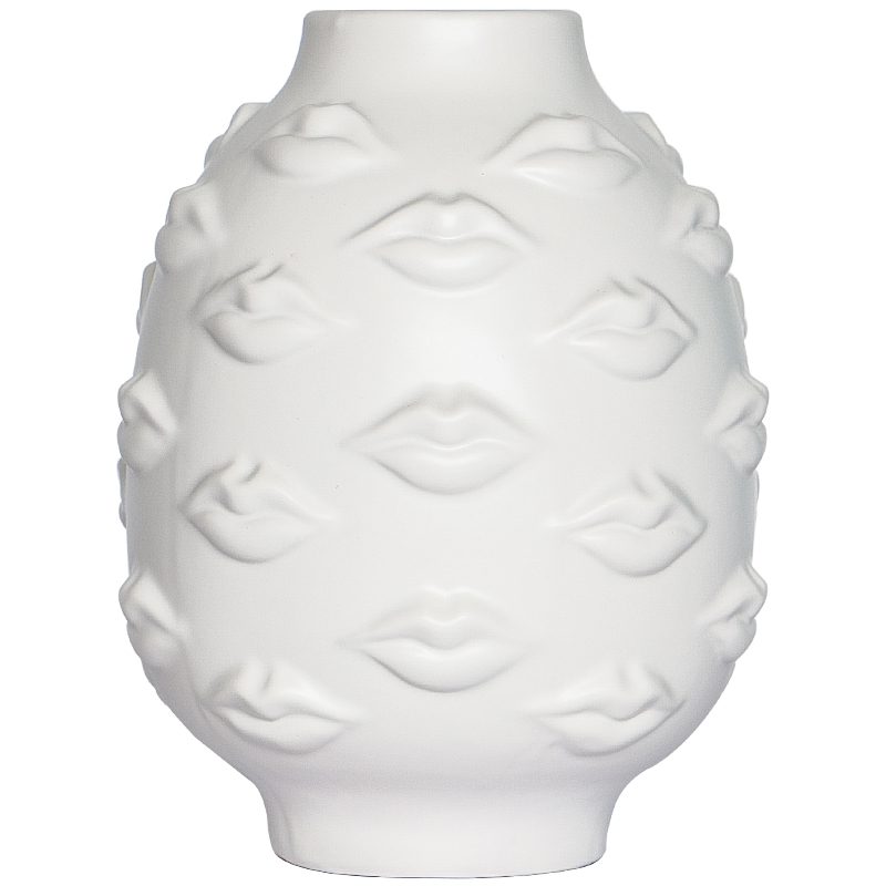 Nordic Muse face ceramic vase lips the sitting room is contracted fashion creative flower arranging character ornaments furnishing articles