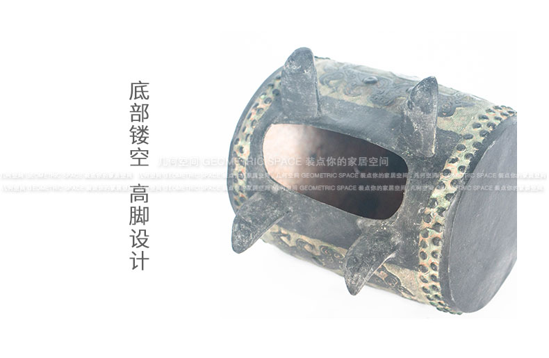 Qin shihuang terracotta figures furnishing articles furnishing articles antique collection of adornment of Chinese style bronze battle drum its art crafts