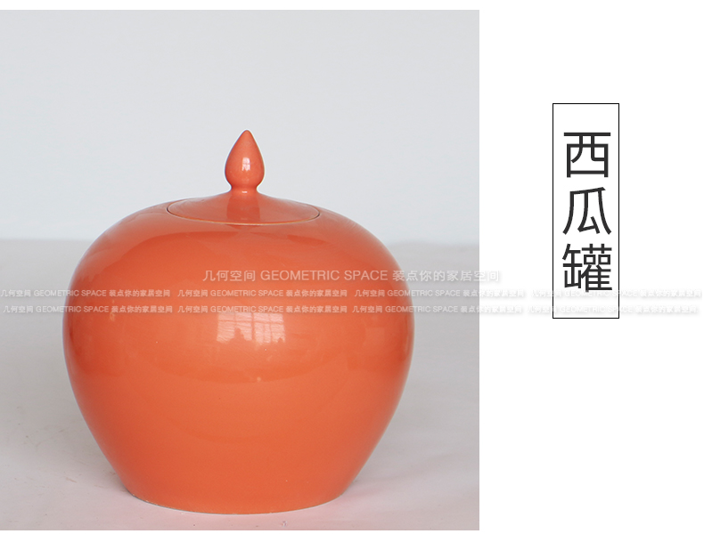 Jingdezhen single glazed ceramic storage tank sitting room the bedroom of the new Chinese style porch desktop decoration handicraft furnishing articles