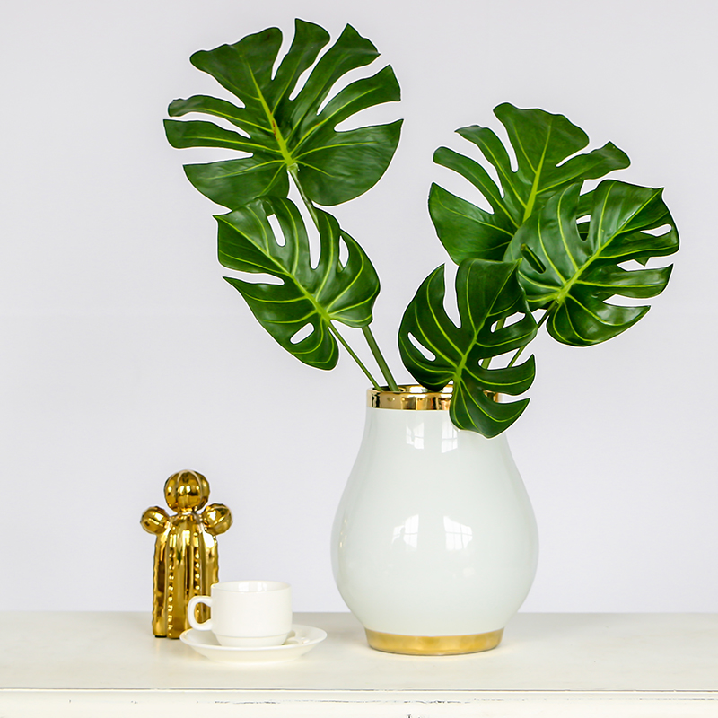 Contracted light European - style key-2 luxury white ceramic vases, flower arrangement of I sitting room decorate up phnom penh table home furnishing articles