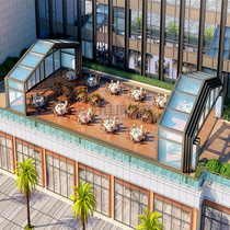 Removable telescopic Yangguang Room aluminum alloy thermal insulation shading shed cover top intelligent electric sealing terrace balcony custom-made