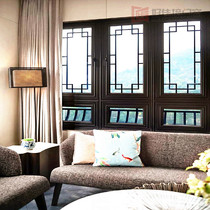 China Wind New Chinese Broken Bridge Aluminum Doors And Windows Imitation Ancient Villa Clubhouse Emblem of the Four Courtyard House Retro Aluminum Alloy Windows
