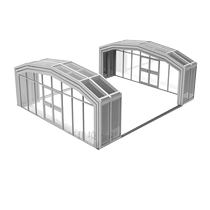 Haojiajing villa platform terrace mobile custom laminated glass smart telescopic courtyard aluminum alloy sun room