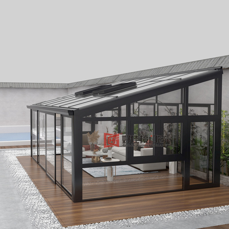 Villa Eurostyle Aluminum Alloy System Greenhouse Courtyard Insulated glass Room broken bridge Aluminum doors and windows sealed balcony