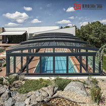 Good canon new villas mobile folding telescopic sun light room outdoor pool Chinese system doors and windows glass house
