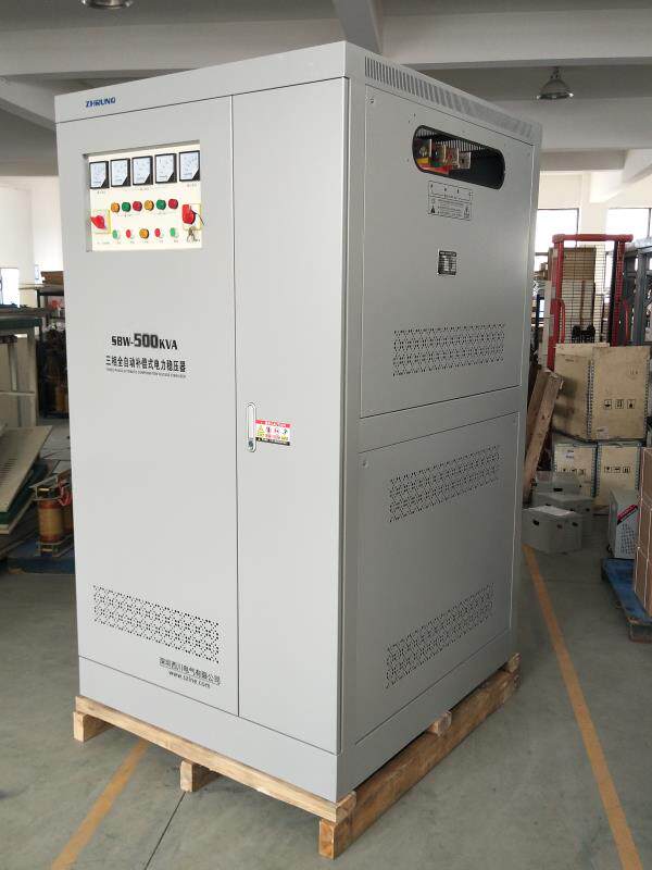 Fully automatic high-power voltage stabilizer SB-500KW compensation type 380V AC three-phase high-precision industrial power supply