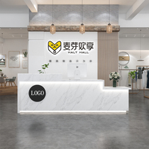 Simple and modern cashier Front desk Reception desk Beauty salon Barber shop Light luxury bar Health club Hotel counter