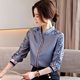 Silk ladies shirt design sense niche spring 2023 new retro printing temperament long-sleeved mulberry silk top