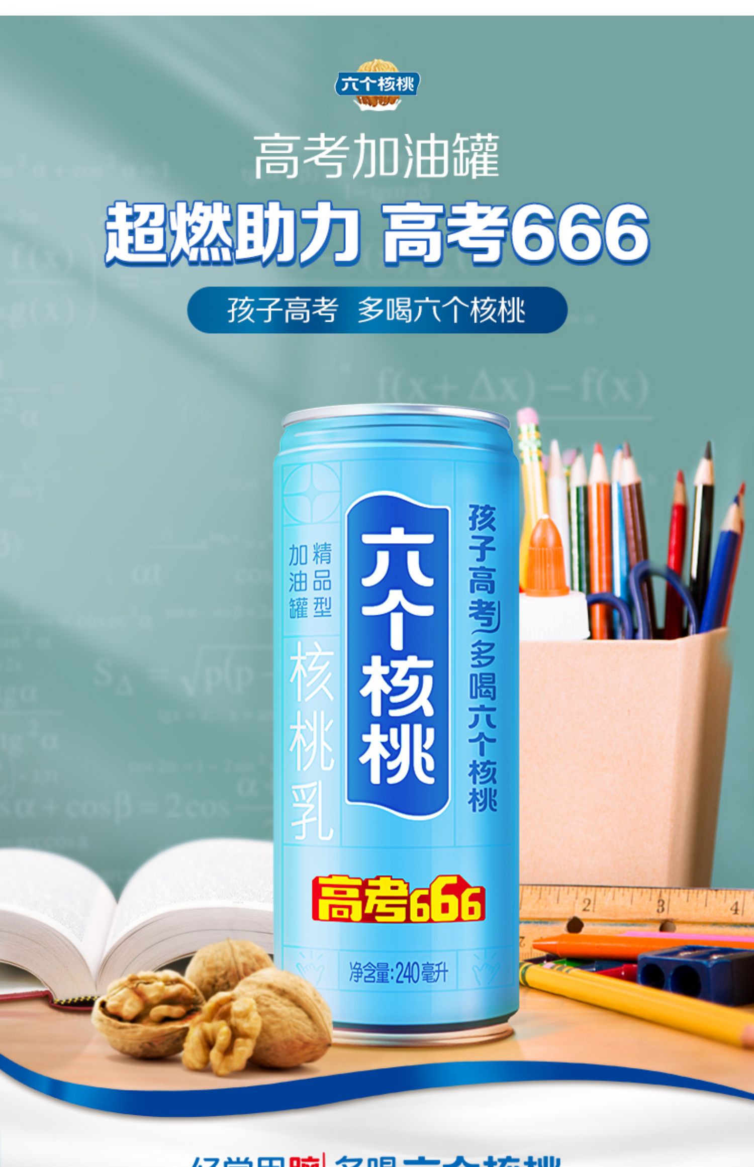 六个核桃加油罐240ml*12