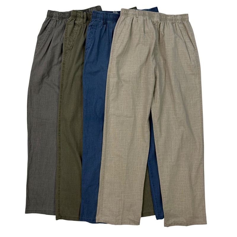 Men's Summer Linen Trousers Cotton-Linen Casual Pants