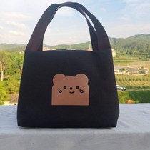 Hand carrying lunchbox bag square box handbag handbag Lunch Box Bag Waterproof Denim Cloth Bag Woman Bag Small Square Bag