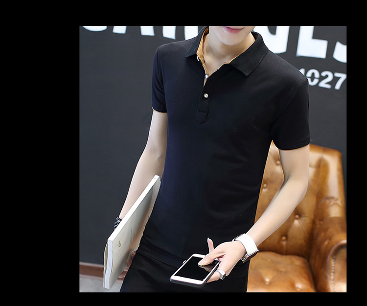 Fugui Bird Mùa Hè POLO Áo Sơ Mi Ngắn Tay Áo T-Shirt Slim thanh niên Ngắn Tay Áo T-Shirt Nam Kích Thước Lớn Nửa Tay Áo Quần Áo của Nam Giới mặc