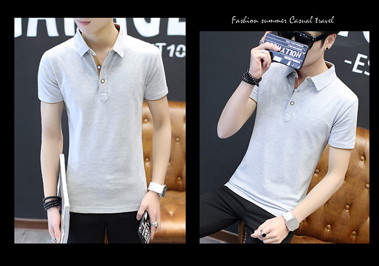 Fugui Bird Mùa Hè POLO Áo Sơ Mi Ngắn Tay Áo T-Shirt Slim thanh niên Ngắn Tay Áo T-Shirt Nam Kích Thước Lớn Nửa Tay Áo Quần Áo của Nam Giới mặc