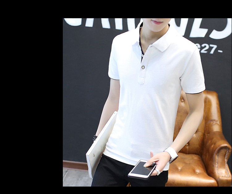 Fugui Bird Mùa Hè POLO Áo Sơ Mi Ngắn Tay Áo T-Shirt Slim thanh niên Ngắn Tay Áo T-Shirt Nam Kích Thước Lớn Nửa Tay Áo Quần Áo của Nam Giới mặc