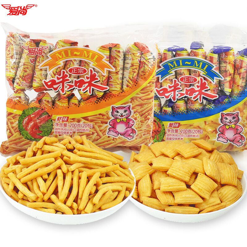 Mimi Shrimp Crackers, Authentic Small Pack Snacks, Super Delicious Snacks, Internet-Famous Hot Item, 2025 New Model