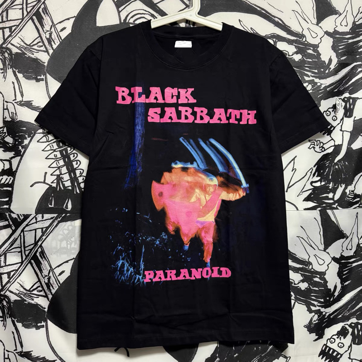 [Тайская версия] Black Sabbath Группа Black Sabbath импортировала металлическую рок-футболку с короткими рукавами E-5 Изображение 1