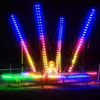 2021 glowing multiplayer bungee square Park New amusement equipment marquee electric Trampoline children bungee jumping