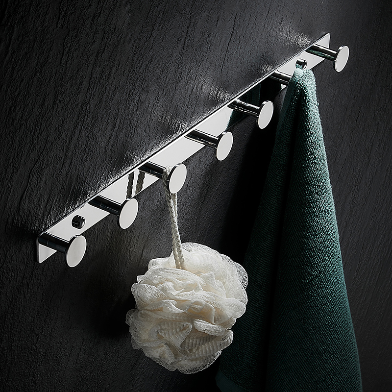 German Olm304 Stainless Steel Coat Hook Round Head Bathroom Towel Hook Behind Door Cloakroom Dressing Room Row Hook Wall