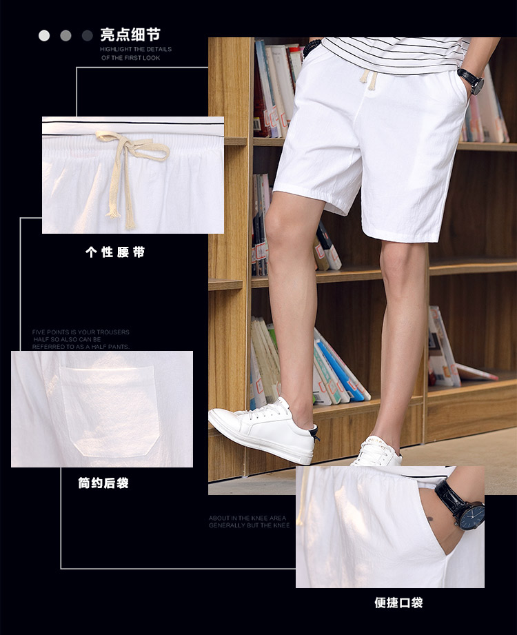 Của nam giới thường nhà dịch vụ quần pajama nam mùa hè cotton và linen shorts phần mỏng cotton lỏng kích thước lớn trung niên quần quần triều