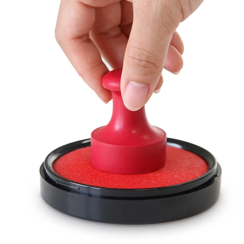 Красная быстросохнущая маленькая чернильная подушечка для офиса, быстрое высыхание