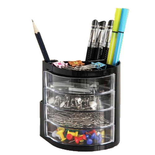 Deli Office Cationalery (Deli) 9133 Много -функциональный держатель ручки многослойный/многопрофильный пластиковый держатель пера
