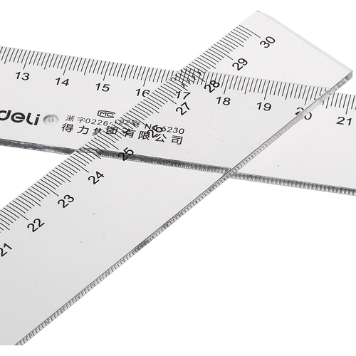 Getli 20/30/40/50 Пластическая прямая линейка 6230 Рисование рисование инструмент сталь стальная линейка Student Products Прозрачные канцелярские товары правителя