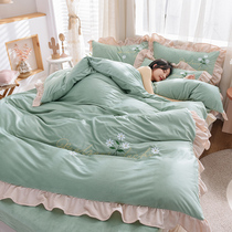 Winter crystal suede Four pieces Thickened Coral Suede Bed Linen Suede Baby Suede Flannel Winter Bed Linen