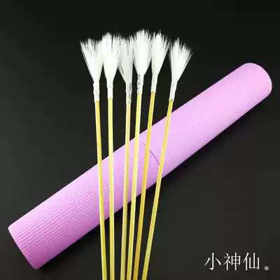 Small fairy ear digging tool Moist soft crane hair rod 6 tube ear picking tools Flat head soft hair brush to dig ears
