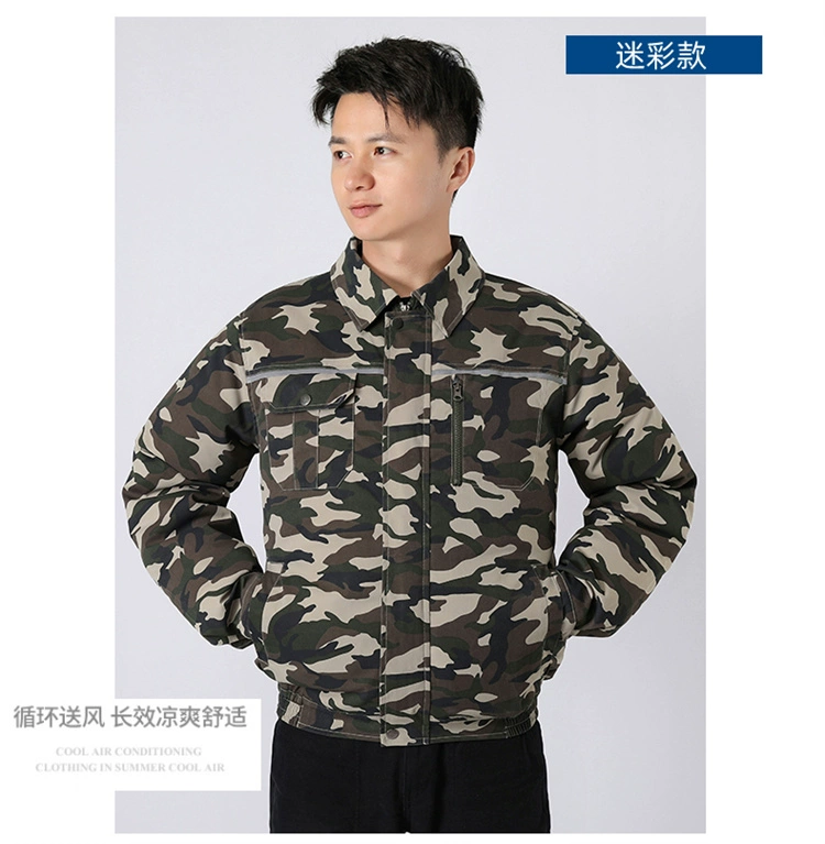 áo lao động Làm mát quần áo quần áo bảo hộ lao động có quạt nam mùa hè sạc điện lạnh làm mát điều hòa quần áo áo khoác làm mát công trường xây dựng đồng phục lao động áo lưới bảo hộ