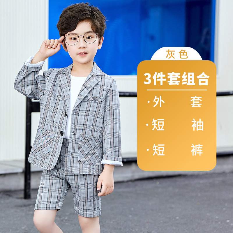 Childrens nhỏ phù hợp với phù hợp với cậu bé đẹp trai tiếng Anh phù hợp với cậu bé sinh nhật váy tổ chức việc thực hiện của phiên bản Hàn Quốc của mùa hè.