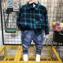 Boy Clothing Boy Spring Models 2021 Han Edition New Children Tide Clothes Baby 4 Suits 5 Fall 3 Shirts Two Sets 6 Years Old