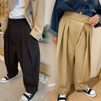 Childrens pants 2021 Autumn fit new boy Harun pants Western clothing Pants Loose Broadlegged Pants Mid-Boy Boy Baby Boy