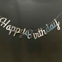 Флаг дня рождения соединен серебро